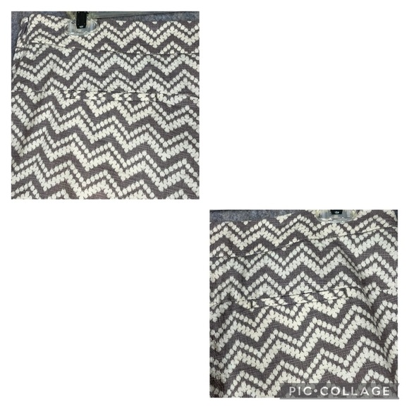 Anthropolgie Cartonnier Melisma Chevron High Rise Beige Classic Shorts - Sz 8 - Picture 6 of 11